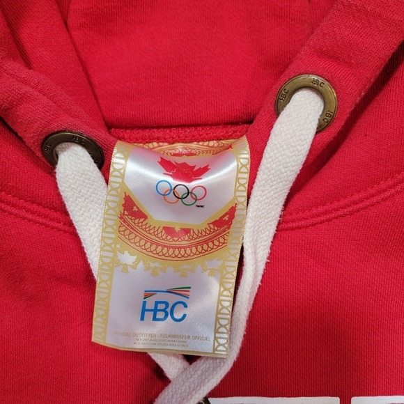 Mens Medium Canadian Olympic Team Red Hoodie Sweatshirt 2006 2008‎ Canada HBC - Picture 4 of 9